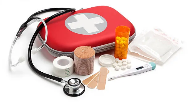 Medical Supplies On White Background